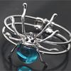 Aqua Gemstone Silver Bug Cuff Bracelet.  Bug is approx. 2"   Cuff is approx. 2 1/2" across (center measurement)  and is adjustable.  Arlena