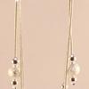 Silver Vari-Ball Dangle Earrings are approx. Pendants are approx. 3" long.  Very dainty and lovely.